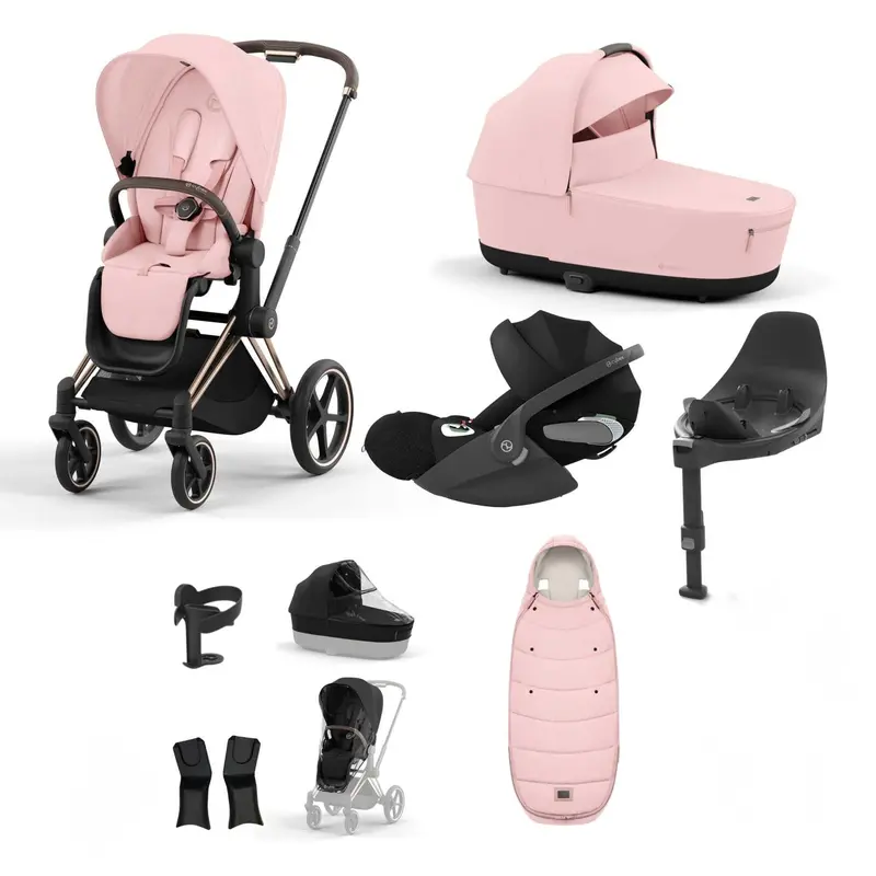 Cybex Priam Bundle With Cloud T In Peach Pink 7