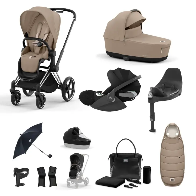 Cybex Priam Travel System With Cloud T In Cozy Beige 1