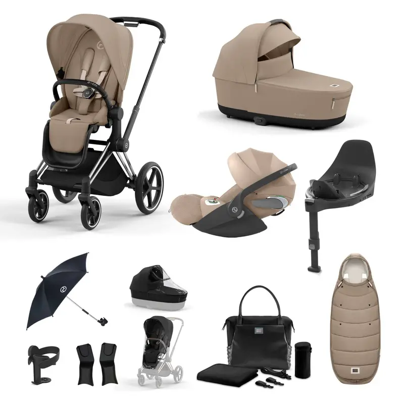 Cybex Priam Travel System With Cloud T In Cozy Beige 2