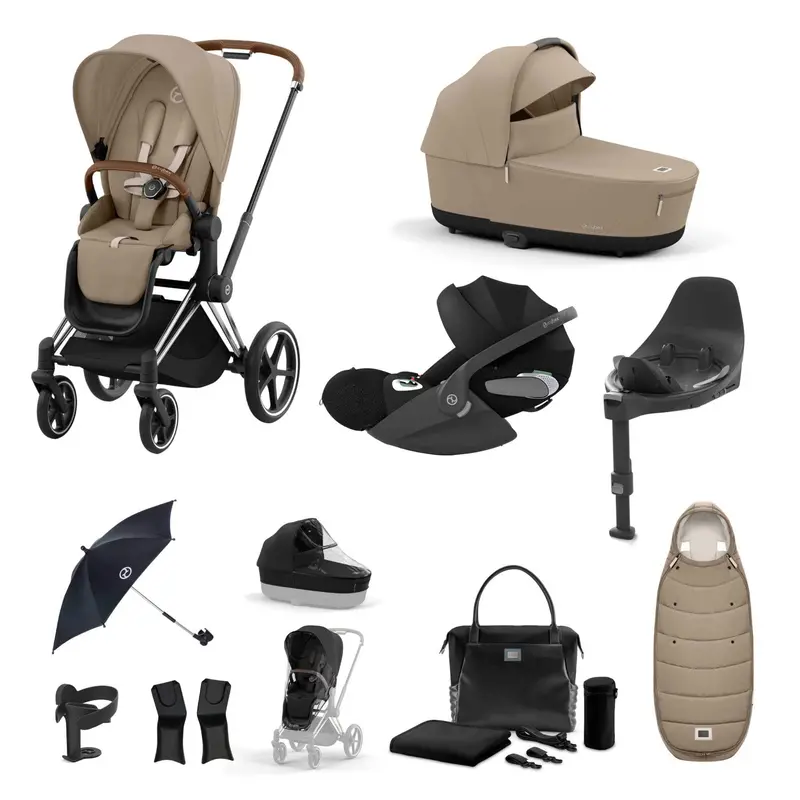 Cybex Priam Travel System With Cloud T In Cozy Beige 3