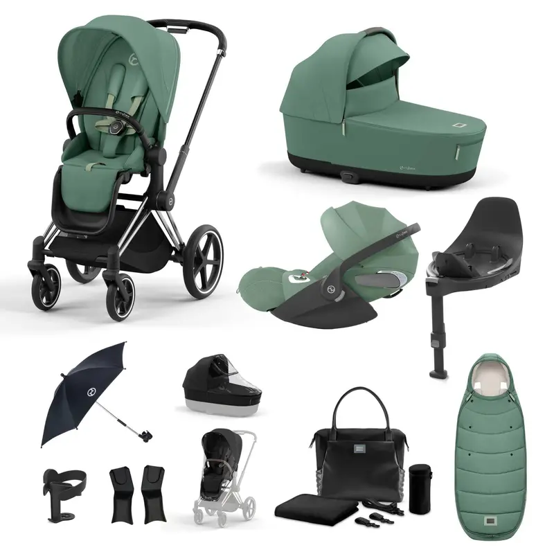Cybex Priam Travel System With Cloud T In Leaf Green 2
