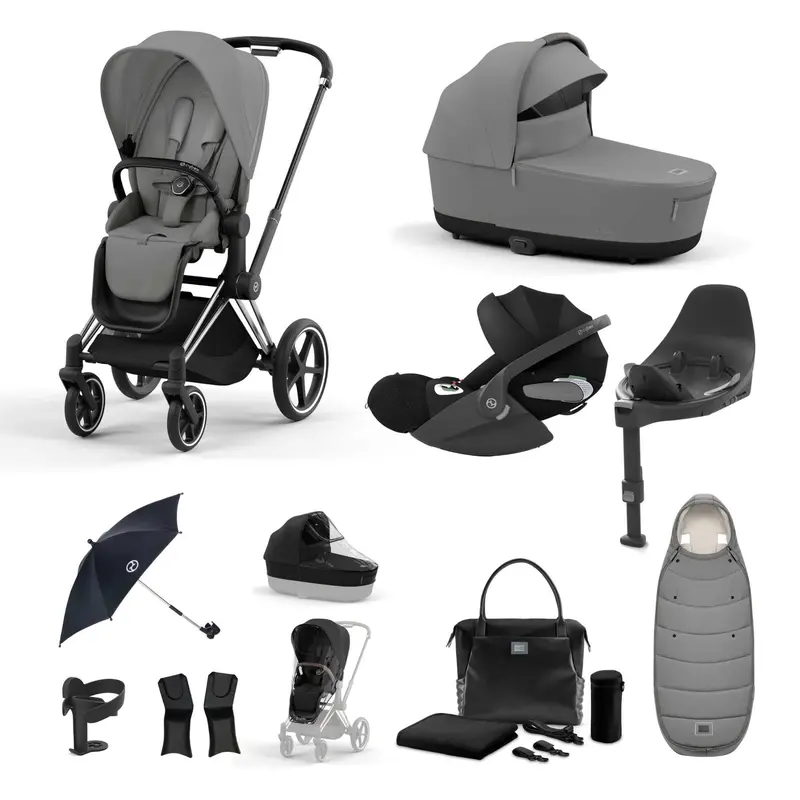 Cybex Priam Travel System With Cloud T In Mirage Grey 1