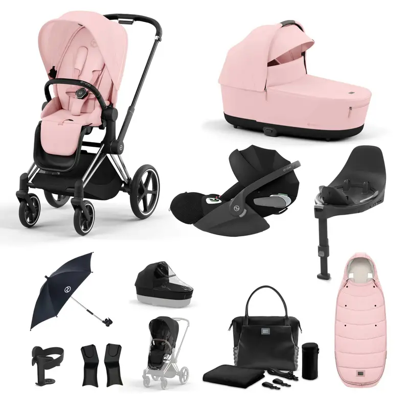 Cybex Priam Travel System With Cloud T In Peach Pink 1