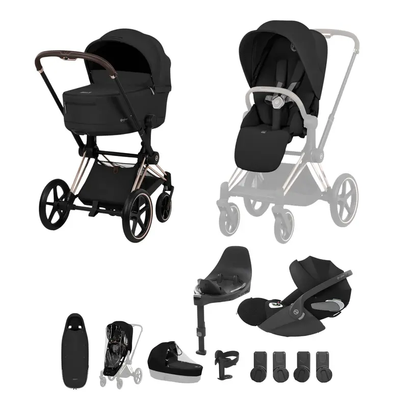 Cybex Priam Ultimate Accessory Bundle - Comfort Collection In Sepia Black 1