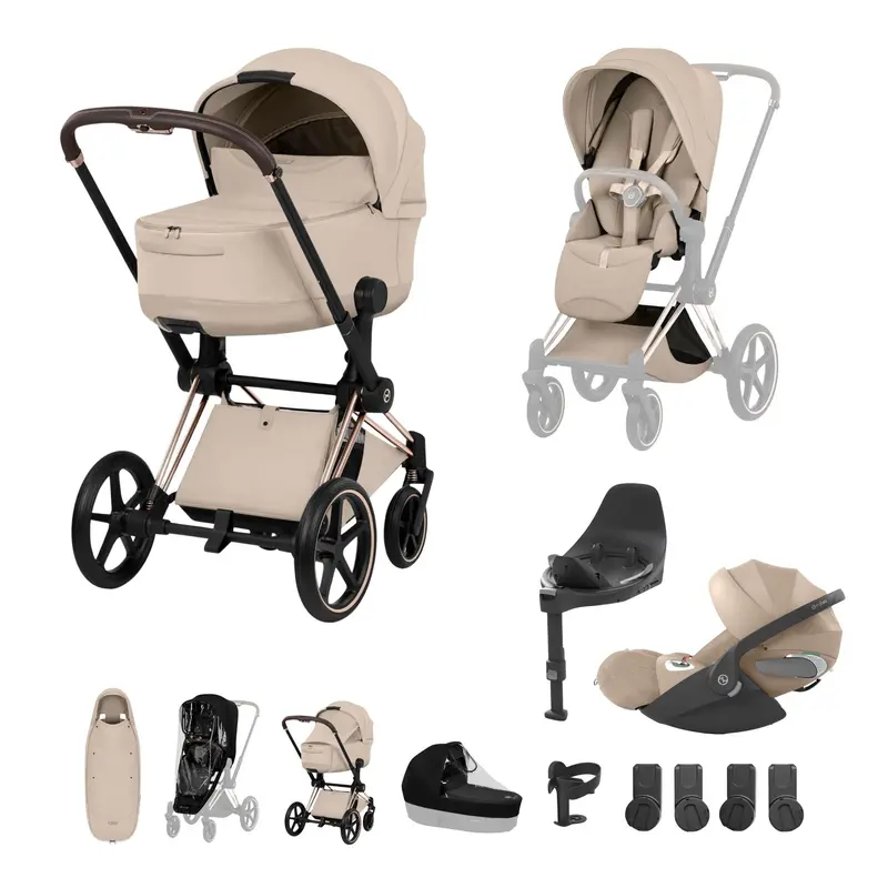 Cybex Priam Ultimate Accessory Bundle - Style Collection In Cozy Beige 2