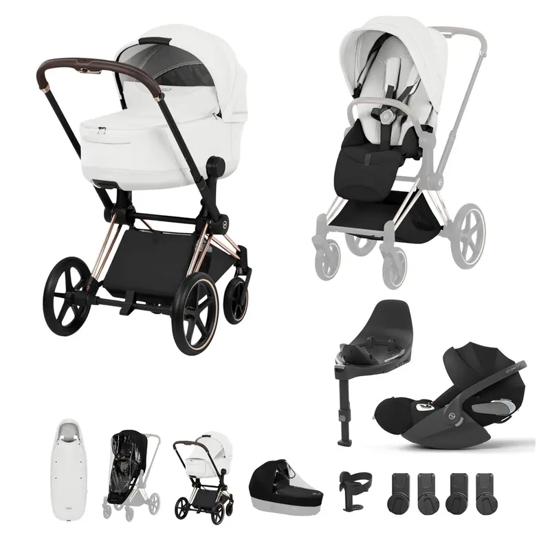 Cybex Priam Ultimate Accessory Bundle - Style Collection In Off White 1
