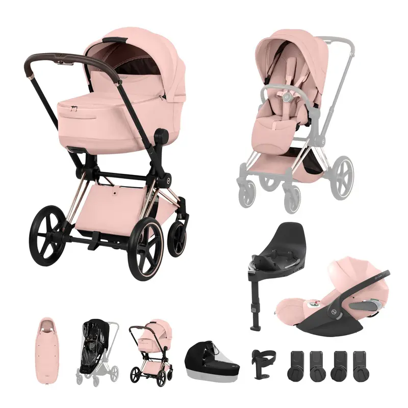 Cybex Priam Ultimate Accessory Bundle - Style Collection In Peach Pink 2