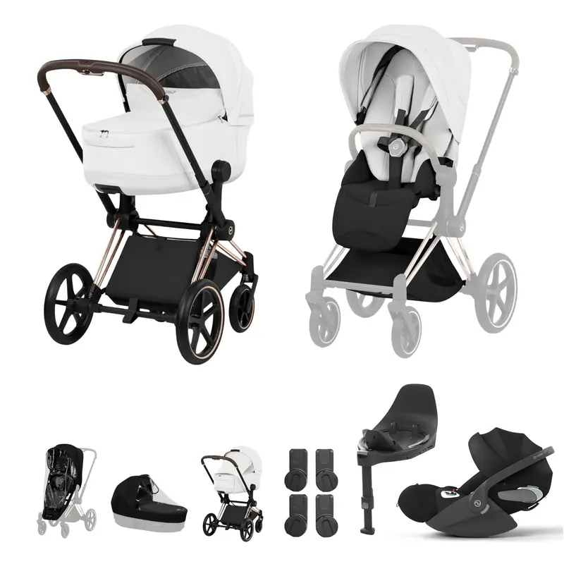 Cybex Priam Ultimate Bundle - Style Collection In Off White 1