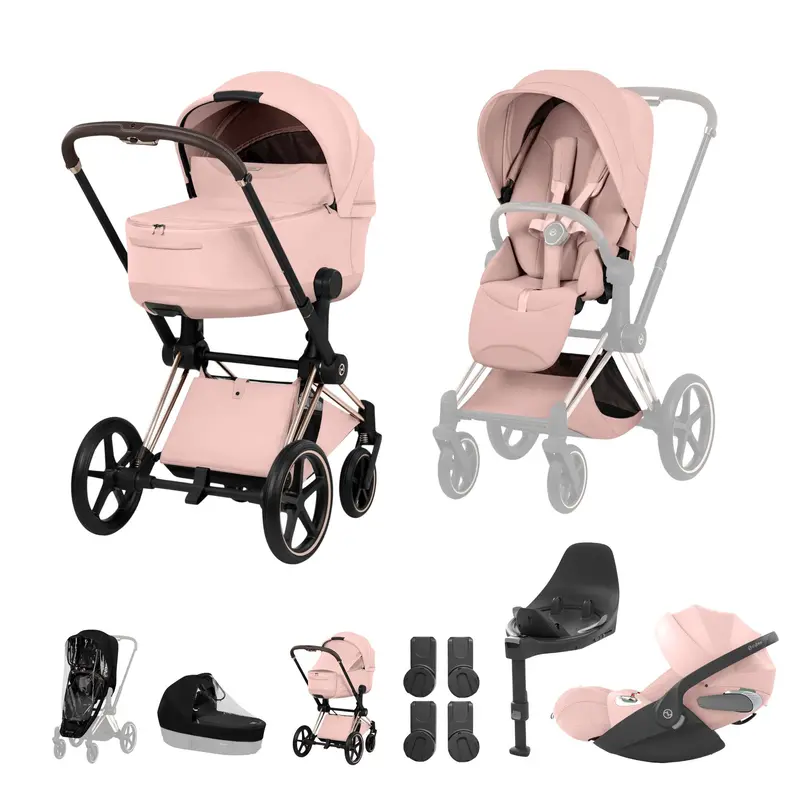 Cybex Priam Ultimate Bundle - Style Collection In Peach Pink 2