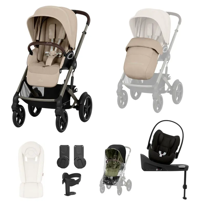 Cybex Talos S Lux 10 Piece Bundle With Cloud G In Almond Beige 1