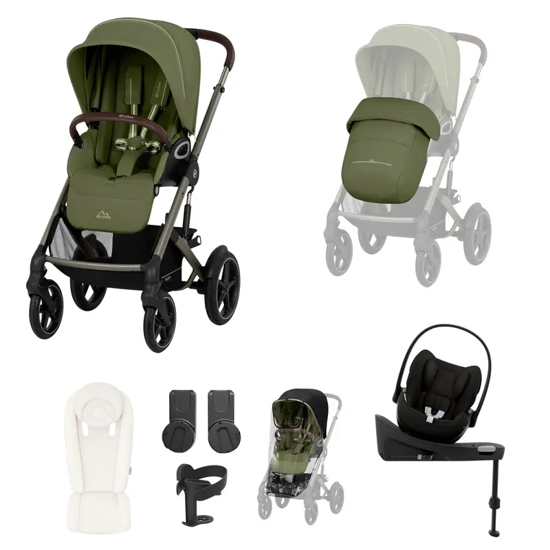 Cybex Talos S Lux 10 Piece Bundle With Cloud G In Moss Green 1