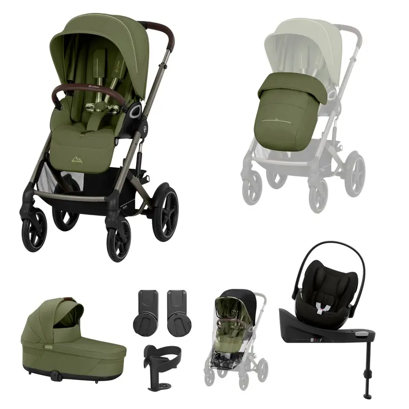 Cybex Talos S Lux 10 Piece Bundle With Cloud G In Moss Green 2