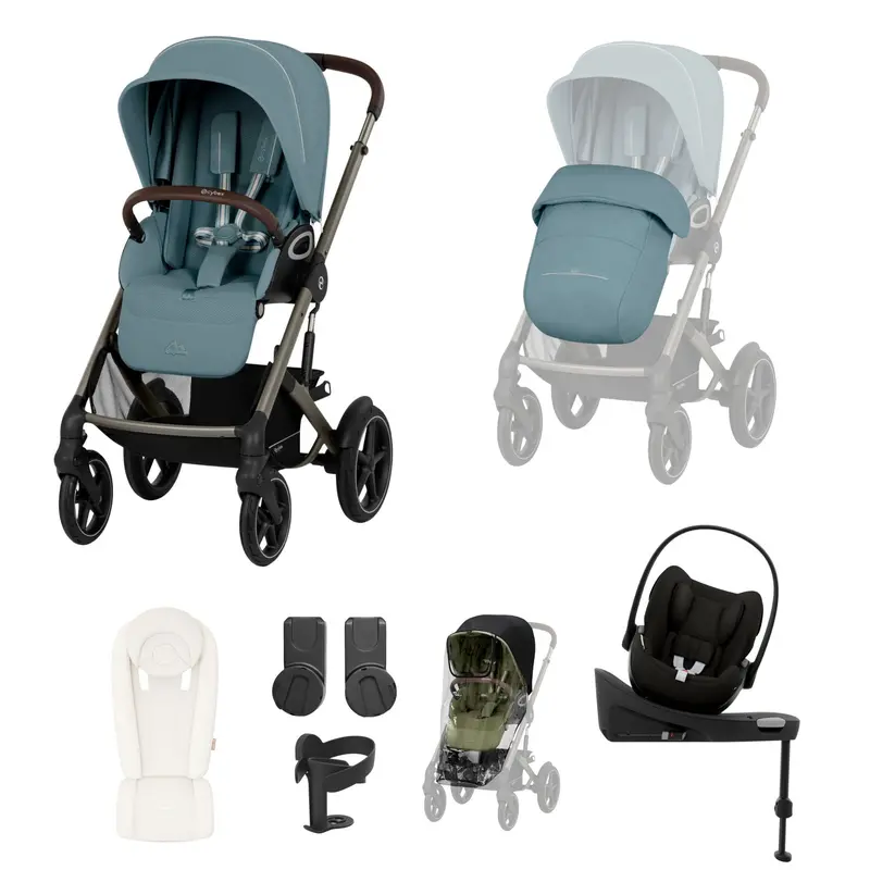 Cybex Talos S Lux 10 Piece Bundle With Cloud G In Stormy Blue 1