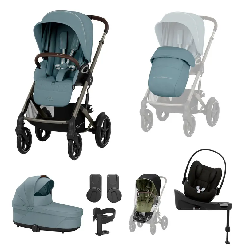 Cybex Talos S Lux 10 Piece Bundle With Cloud G In Stormy Blue 2