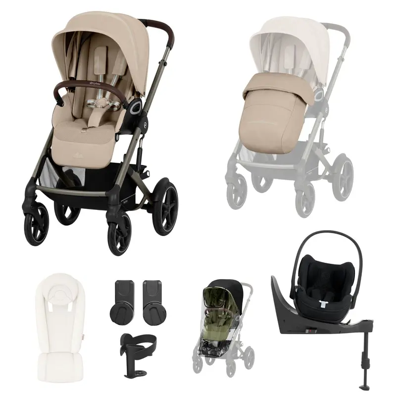 Cybex Talos S Lux 10 Piece Bundle With Cloud T In Almond Beige 1