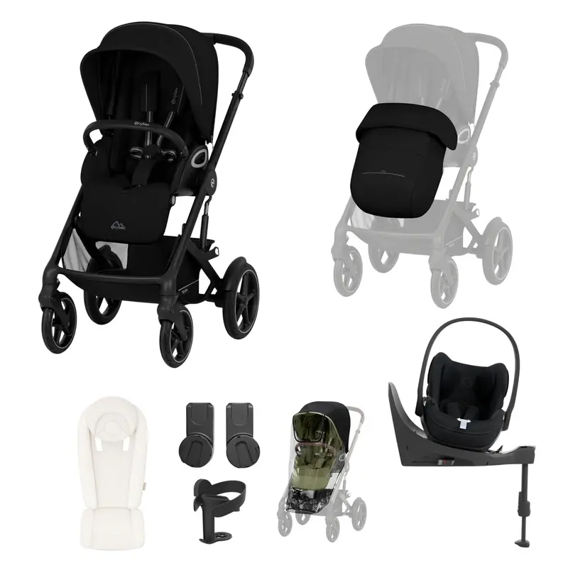 Cybex Talos S Lux 10 Piece Bundle With Cloud T In Moon Black 1
