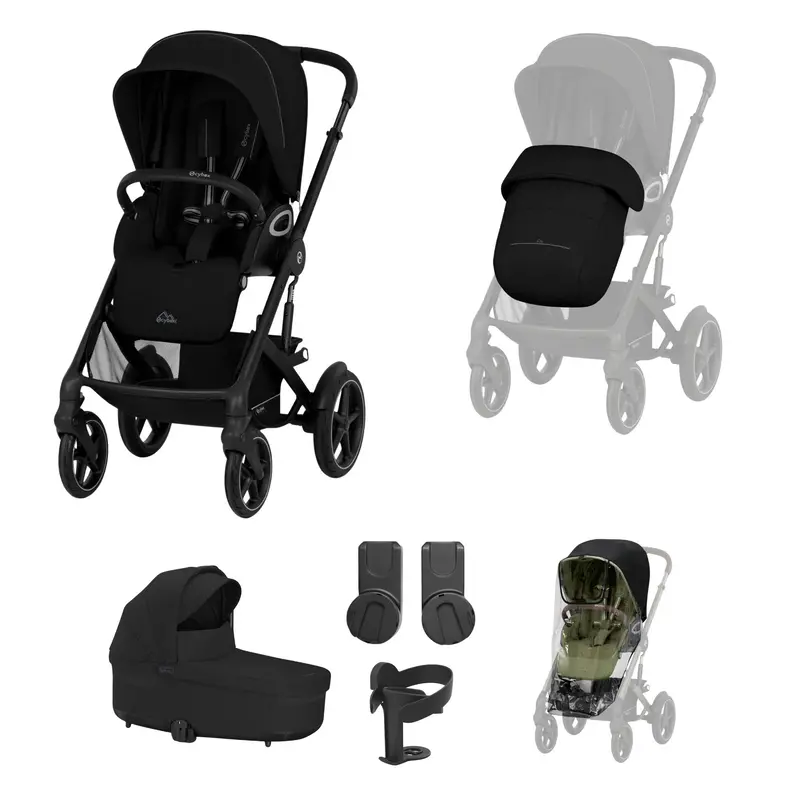 Cybex Talos S Lux 8 Piece Bundle In Moon Black 2
