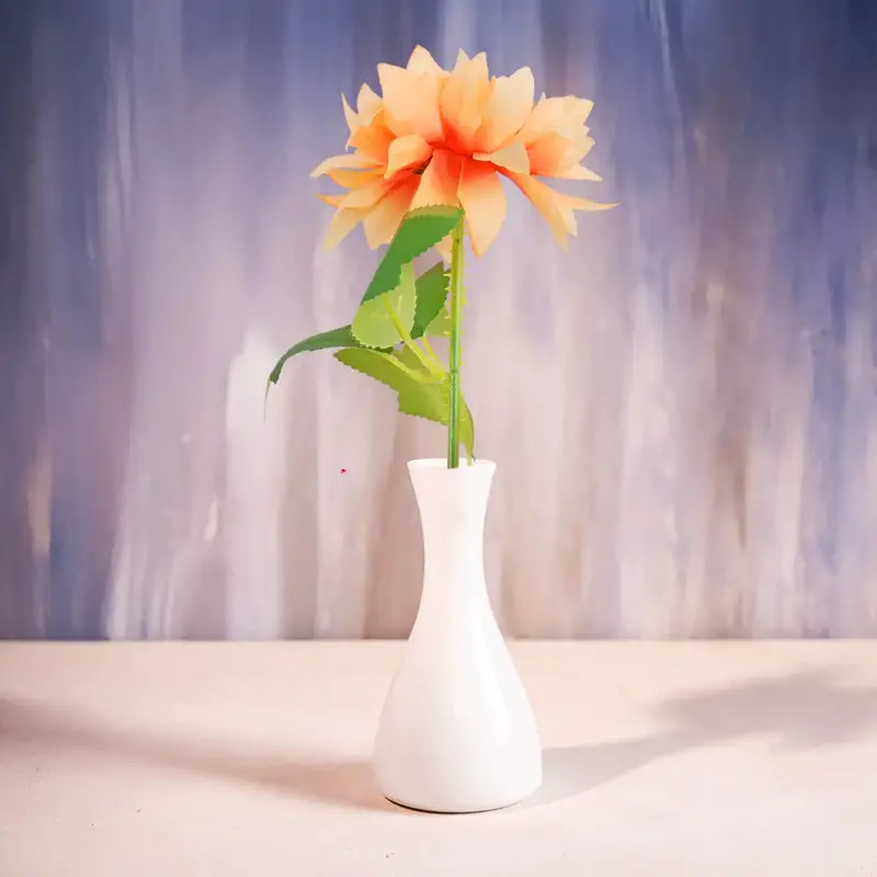 Dalia, Flor Artificial, Color Naranja 2