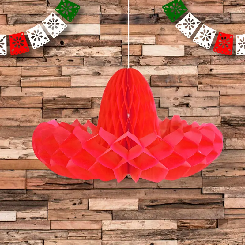 Decoración Colgante Con Diseño De Sombrero Color Rojo 1