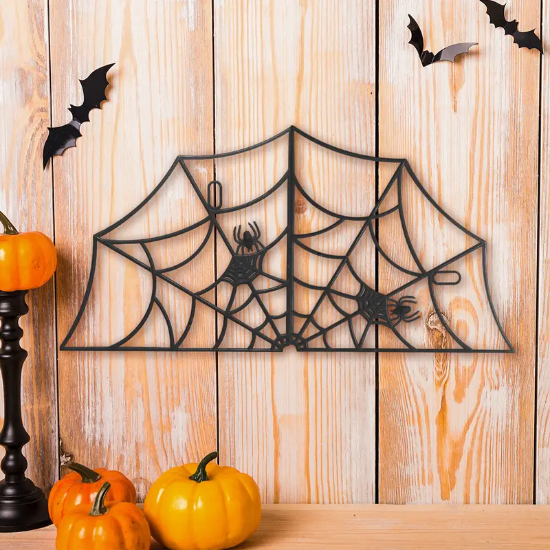 Decoración Colgante Con Diseño De Telaraña Color Negro 2