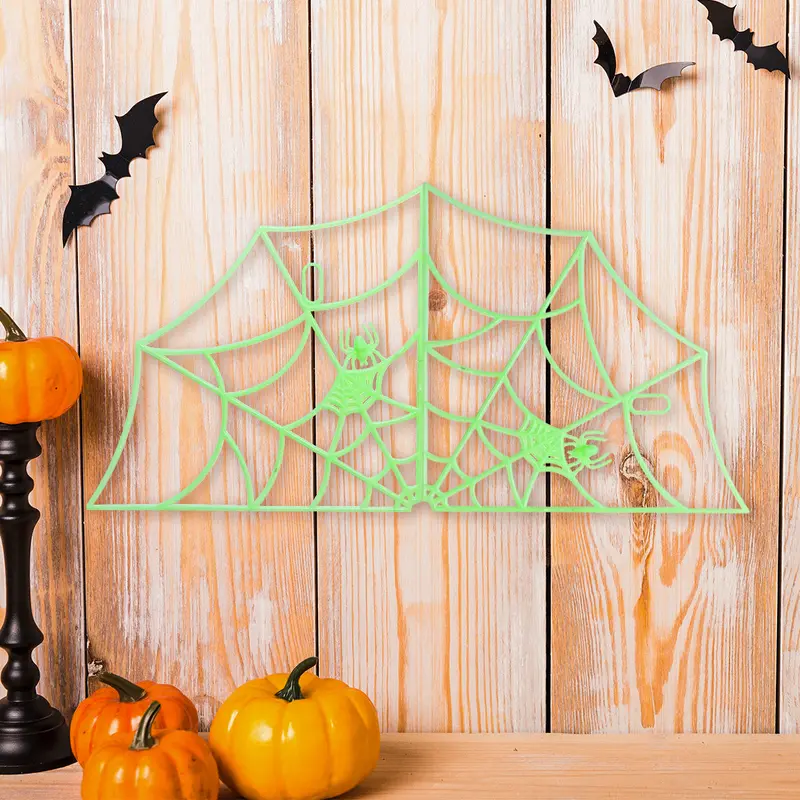 Decoración Colgante Con Diseño De Telaraña Color Verde 1