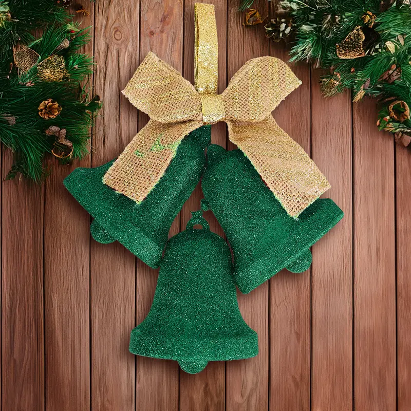 Decoración Colgante De Campanas, Color Verde 2