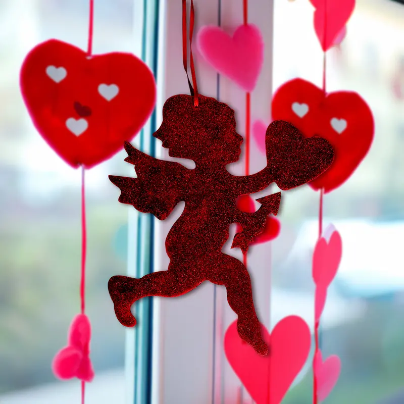 Decoración Colgante De Cupido, Color Rojo 18Cm 1