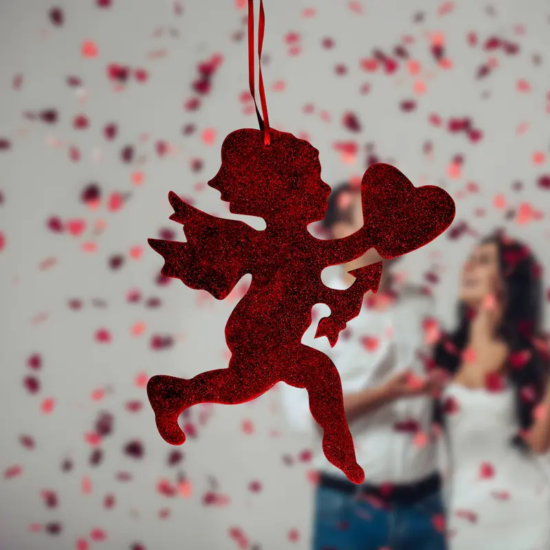 Decoración Colgante De Cupido, Color Rojo 18Cm 2