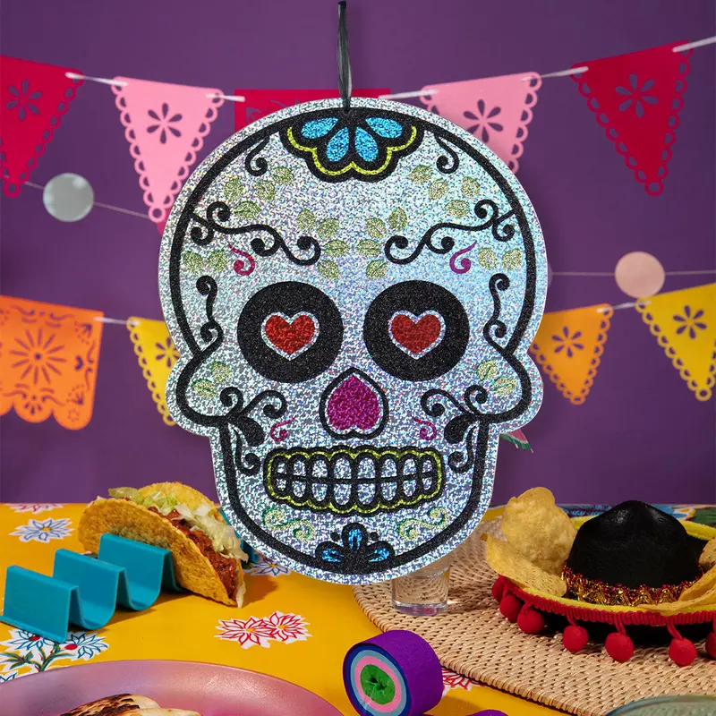 Decoración Colgante De Mdf Con Diseño De Calavera De Azúcar, Corazón 1