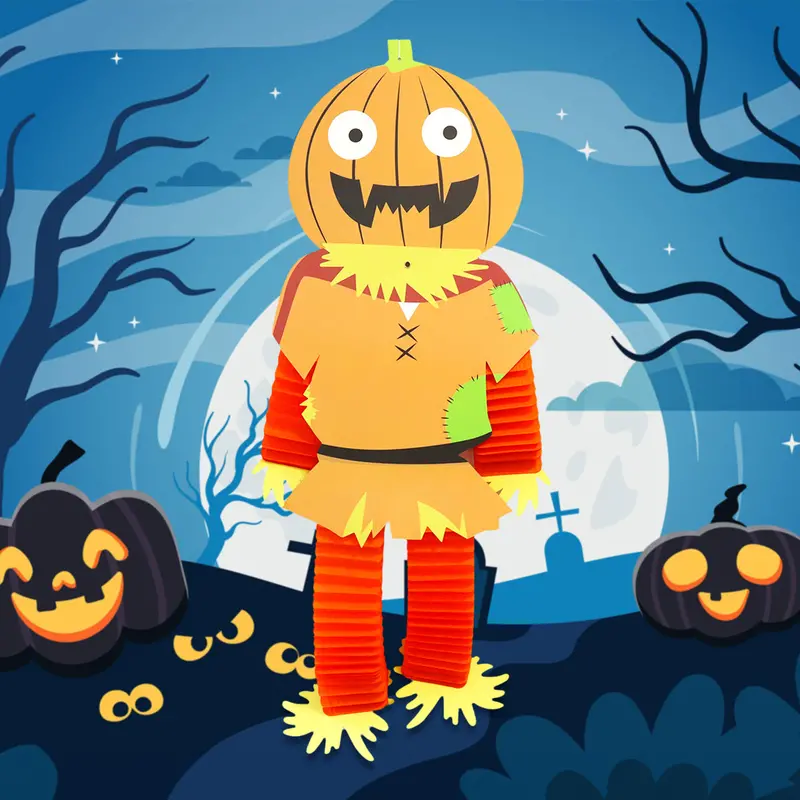 Decoración Colgante De Papel Con Diseño De Calabaza 1