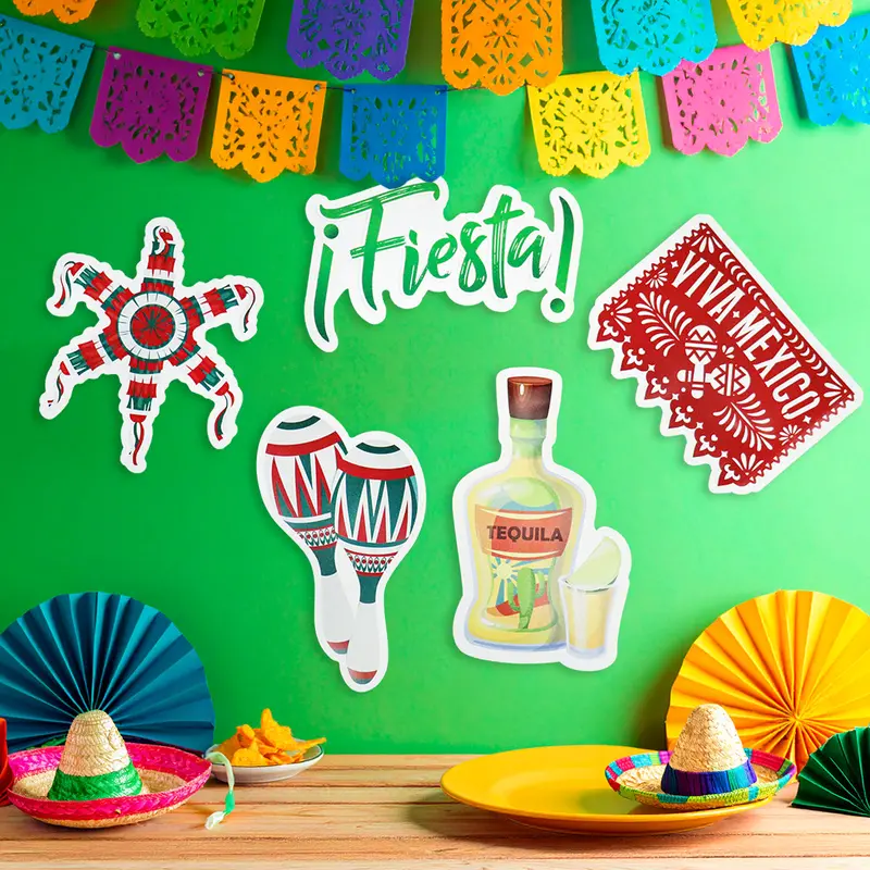Decoración Colgante De Papel, Fiestas Patrias, 5 Pzas 1