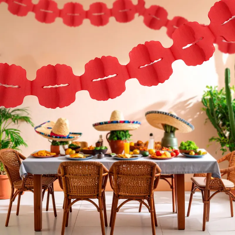 Decoración Colgante, Fiestas Patrias, Color Rojo 1