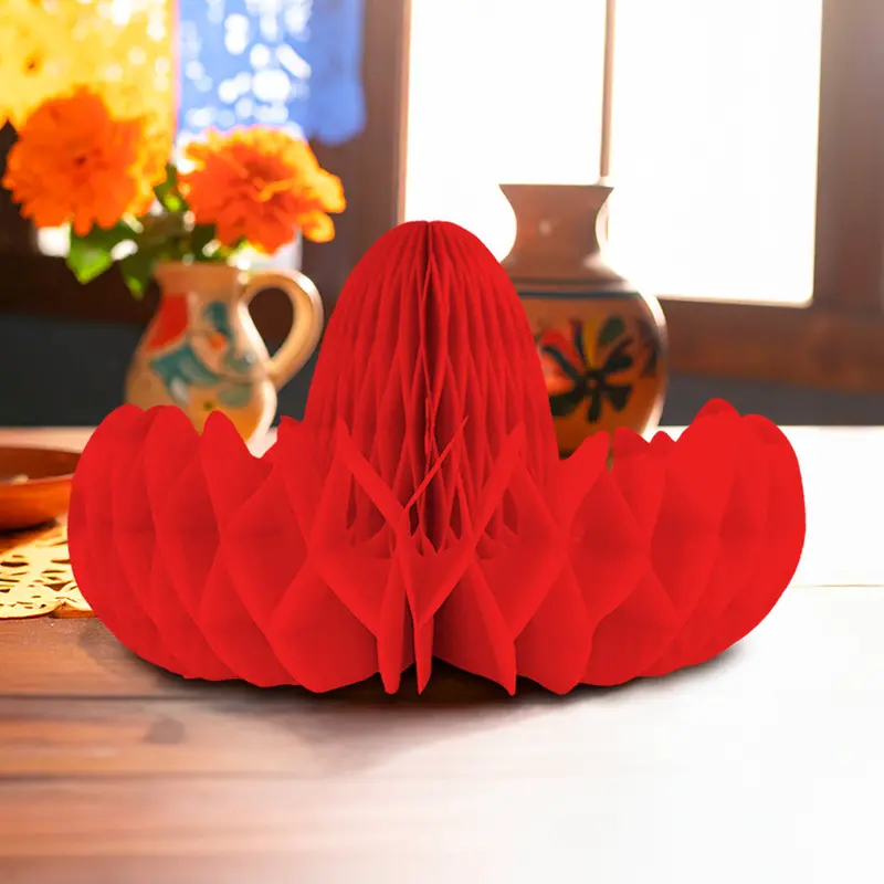 Decoración De Papel, Fiestas Patrias, Color Rojo 2