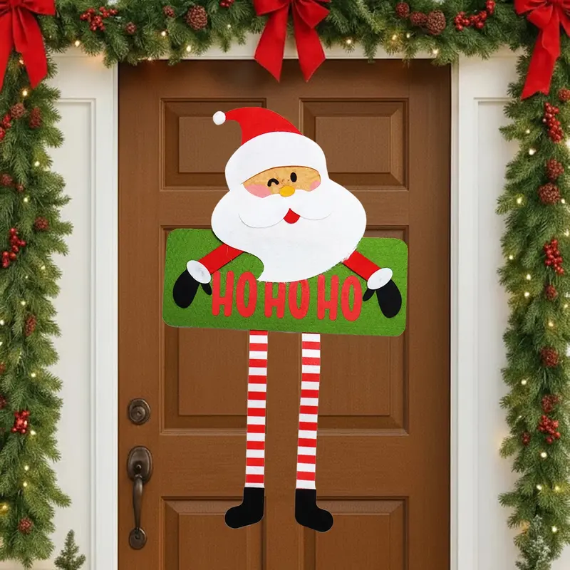 Decoración De Puerta, Fieltro, Hohoho 1