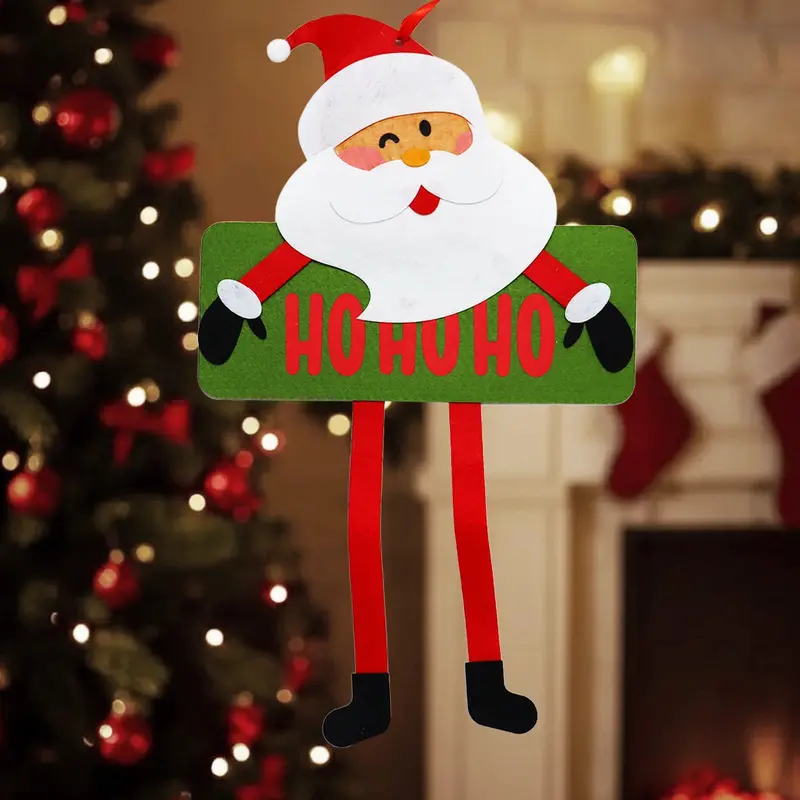 Decoración De Puerta, Fieltro, Santa Claus 2