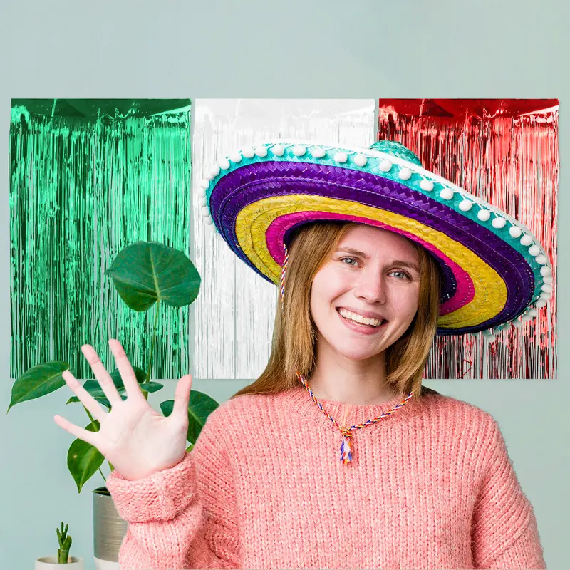 Decoración Metálica Color Verde Para Fiestas Patrias 2