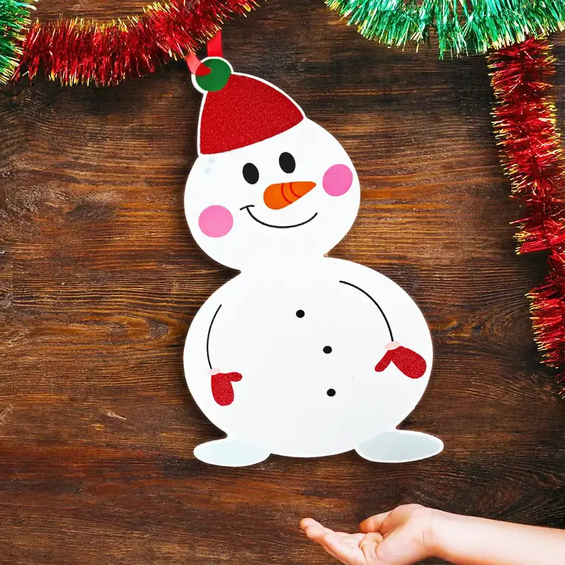 Decoración Navideña De Papel, Snowman 2