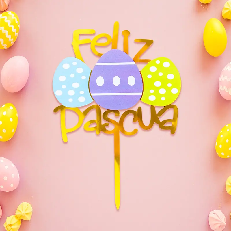 Decoración Para Pastel, Feliz Pascua 2