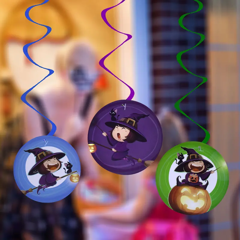Decoraciones Colgantes En Espiral Para Halloween 2