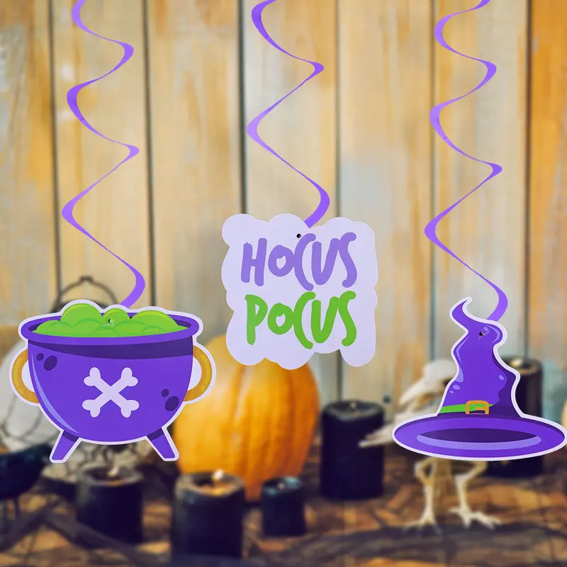 Decoraciones De Papel En Espiral Para Halloween 1