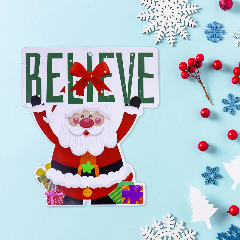Decoraciones Navideñas Colgantes Con Diseño De Santa Claus 1