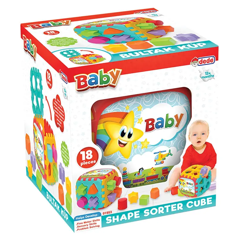 Dede Baby Puzzle Big Shape Sorter Cube 2