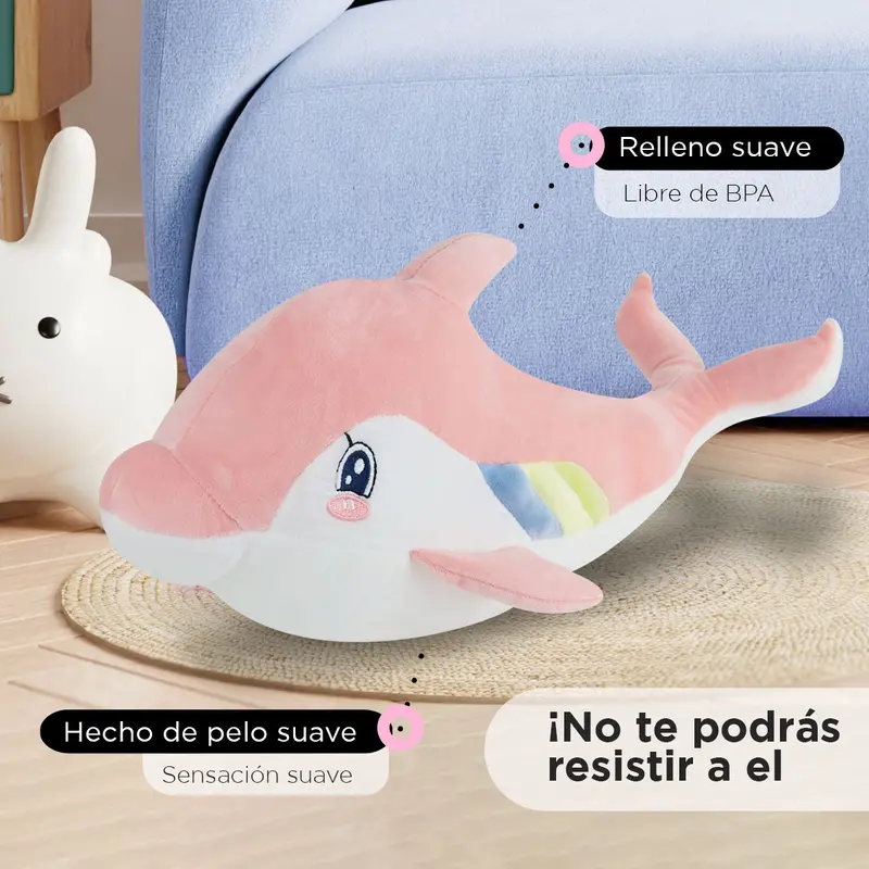 Delfín De Peluche Color Rosa 1