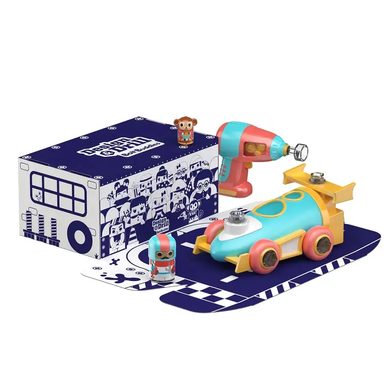 Design & Drill Bolt Buddies Police Rescue Race Car 1