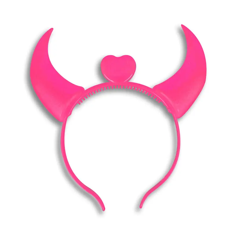 Diadema Color Rosa Para Disfraz De Diablo 2