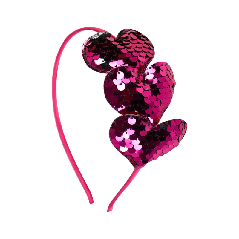 Diadema Con Lentejuelas Color Rosa Para Dama 2