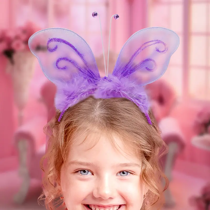 Diadema De Mariposa, Color Morado 1