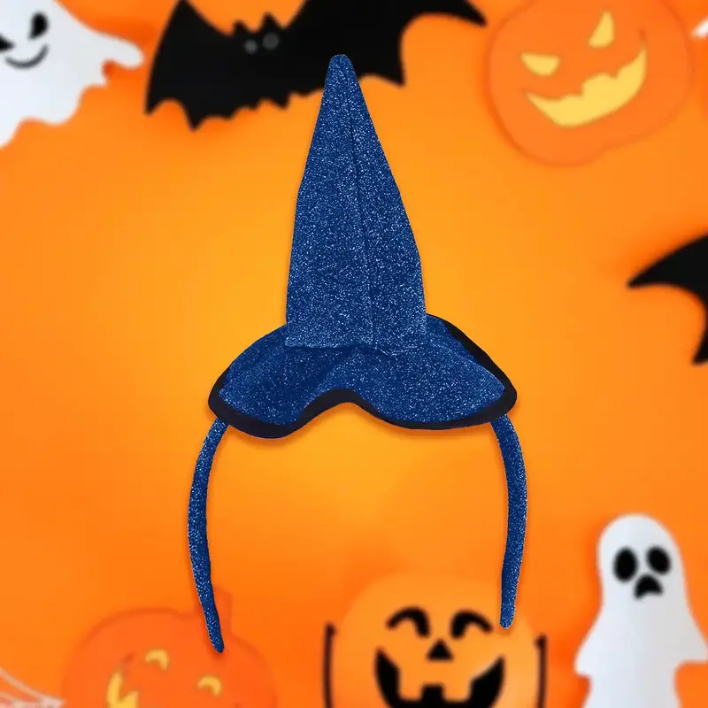 Diadema, Sombrero De Bruja, Color Azul 2