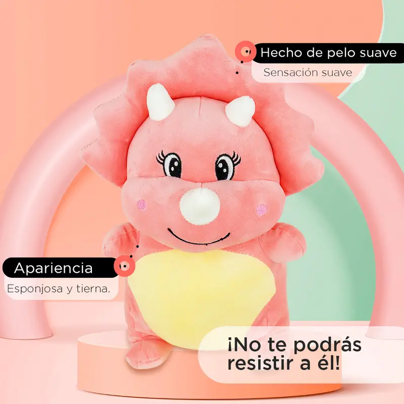 Dinosaurio De Peluche Color Rosa 1