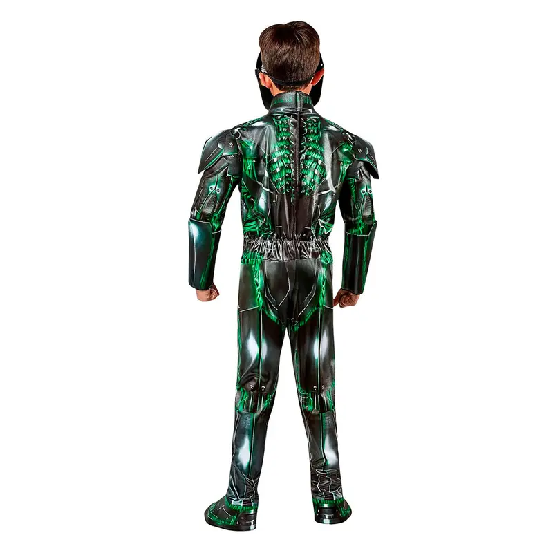 Disfraz De Cyborg Verde Iluminado Para Niño 2